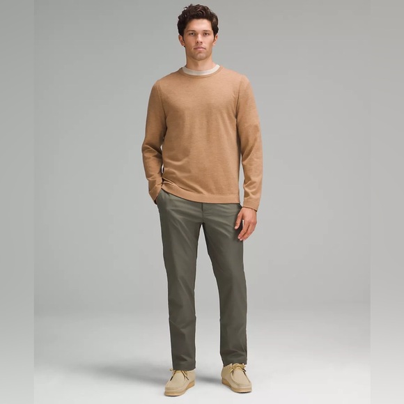 Mens LuLuLemon New Venture Crewneck Sweater in Heathered Ceramic Brown Small - Picture 9 of 10